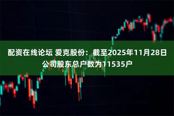 配资在线论坛 爱克股份：截至2025年11月28日公司股东总户数为11535户